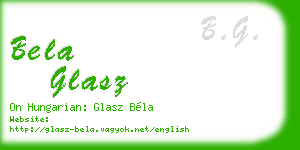 bela glasz business card
